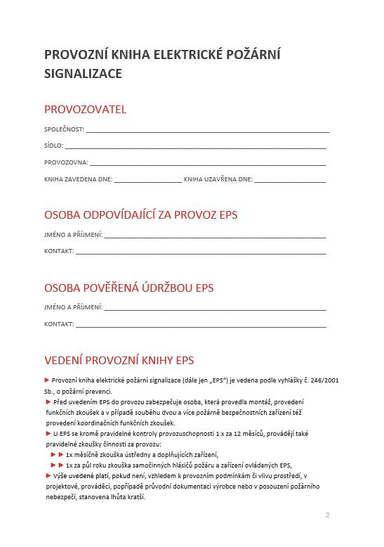 KNIHA ELEKTRICKÉ POŽÁRNÍ SIGNALIZACE