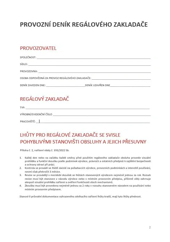 DENÍK REGÁLOVÉHO ZAKLADAČE A4