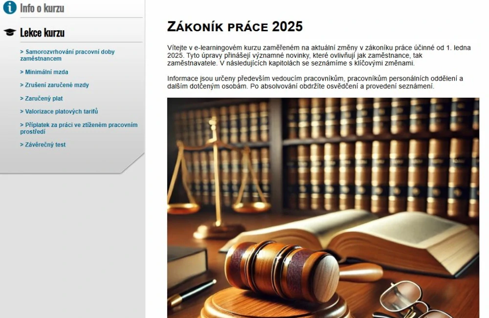 E-LEARNING ZÁKONÍK PRÁCE